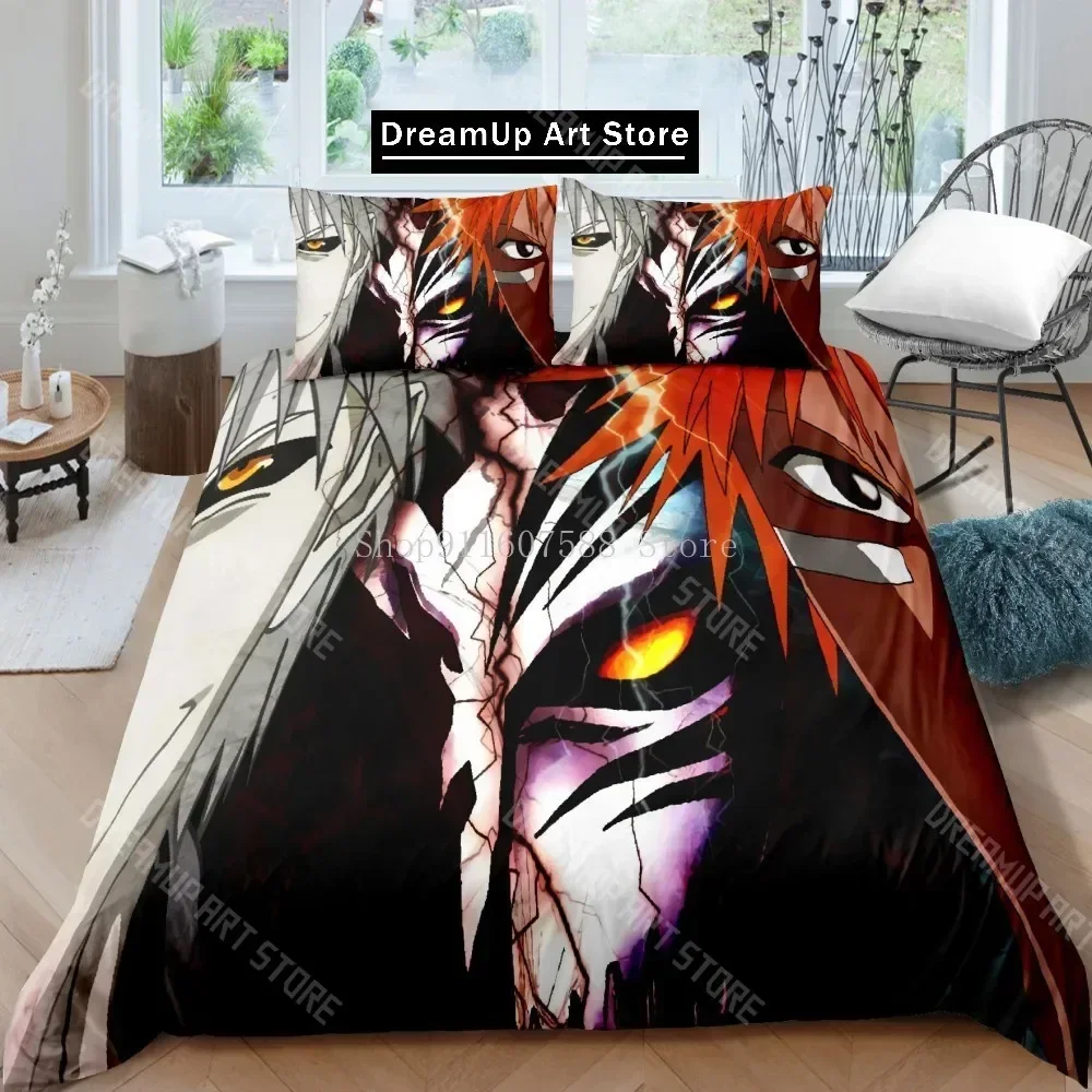 2026 3D Print Bleach Kurosaki Ichigo Bedding Set Anime Duvet Covers Pillowcases Boys Comforter Bedding Sets Customized Bed Linen