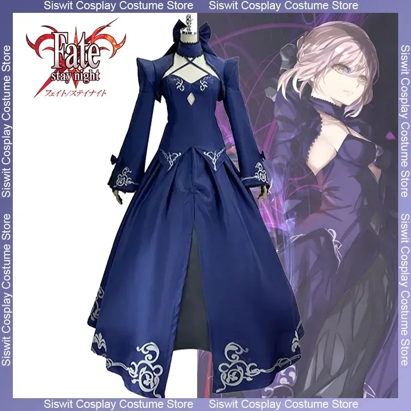 Anime Fate Stay Night Saber Alter disfraces Cosplay vestidos de Lolita uniformes trajes mujeres Halloween fiesta juegos carnaval Suitsx;8