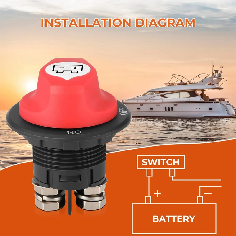 Battery Disconnect Switch 12-48V,Battery Master Cut Shut Off Isolator Switch For Marine Boat RV ATV Car Utv Vehicle 100A