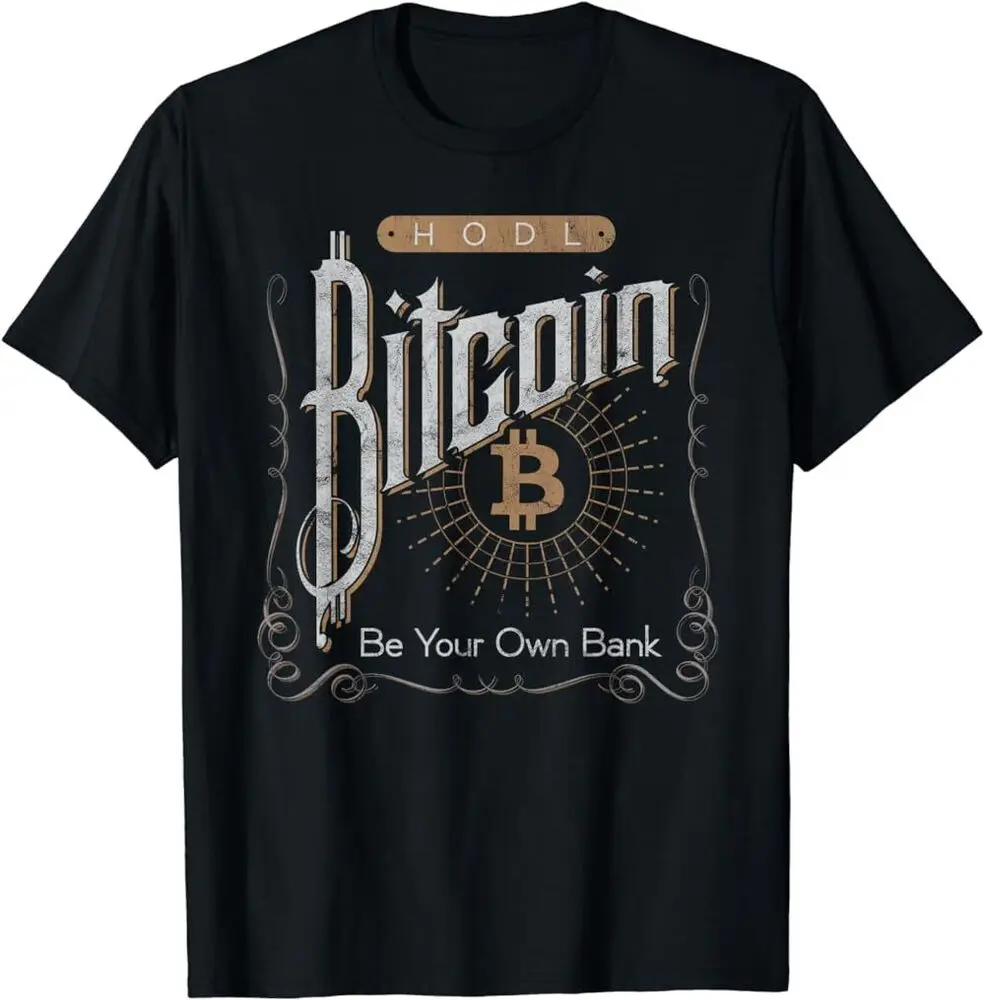 

Vintage Bitcoin, HODL, Be Your Own Bank, Distressed Crypto, Crypto investor TeesUnisex Summer Luxury Brand Oversize