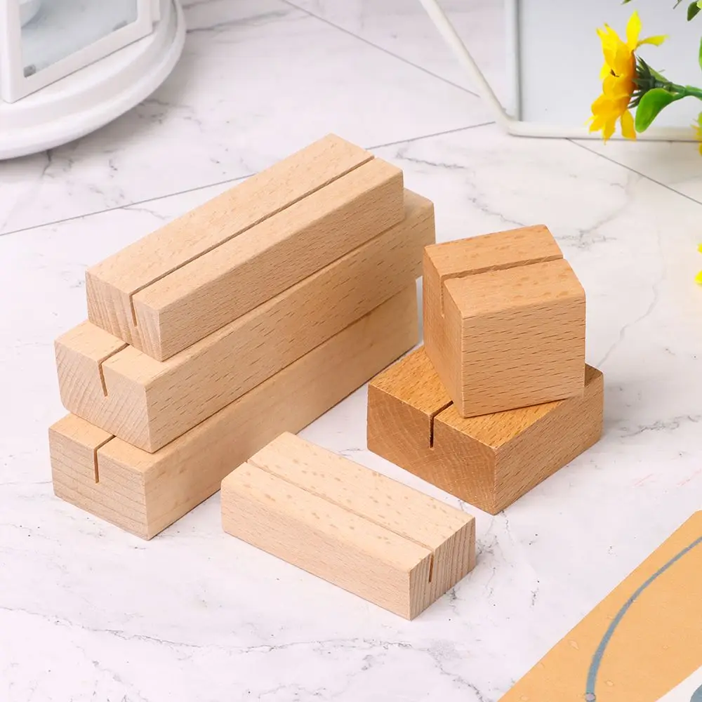 Crafts Wood Wedding Supplies Picture Cards Display Stand Paper Clamp Place Card Photos Clips Table Numbers Holder Clamps Stand