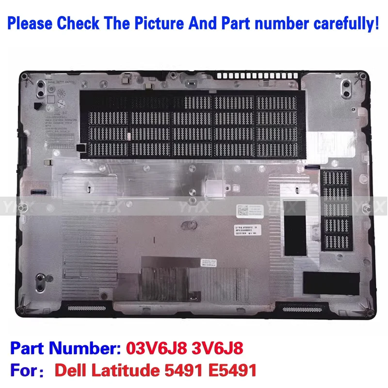 zy-新-dell-latitude-5491-e5491-ボトムカバー下ケースバックシェル-03v6j8-3v6j8