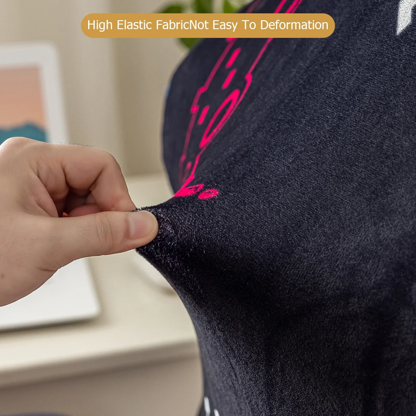 Velvet Color Gaming Chair Cover Soft Elasticity Spandex Armchair Slipcovers Computer Seat Chair Covers Stretch Rotating Lift