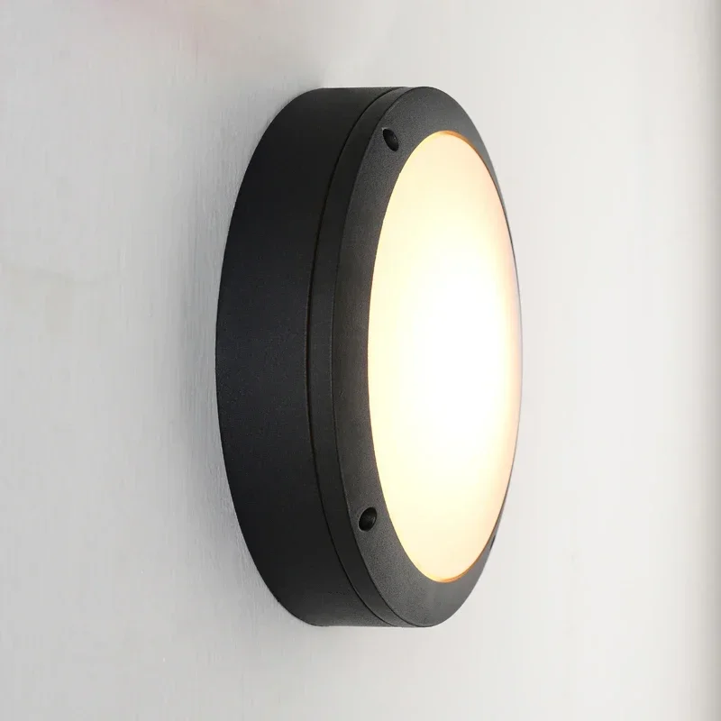 

Modern outdoor wall light Waterproof IP54 Porch Aluminum wall lamp for home garden decoration round sconce fixture 1116