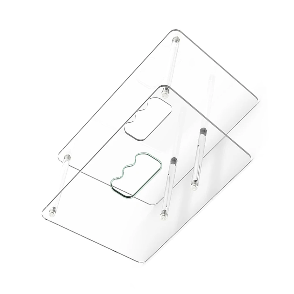 Kitchen Storage Stand Acrylic Utensil Organizer Modern Sleek Design Lightweight Construction Versatile Configuration
