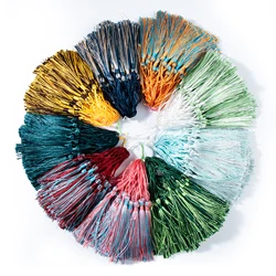 50pcs Bookmark Tassels Silky Handmade Soft Silk Tassels Mini Tassels with Loops for Crafts Jewelry Making(2 color mix)