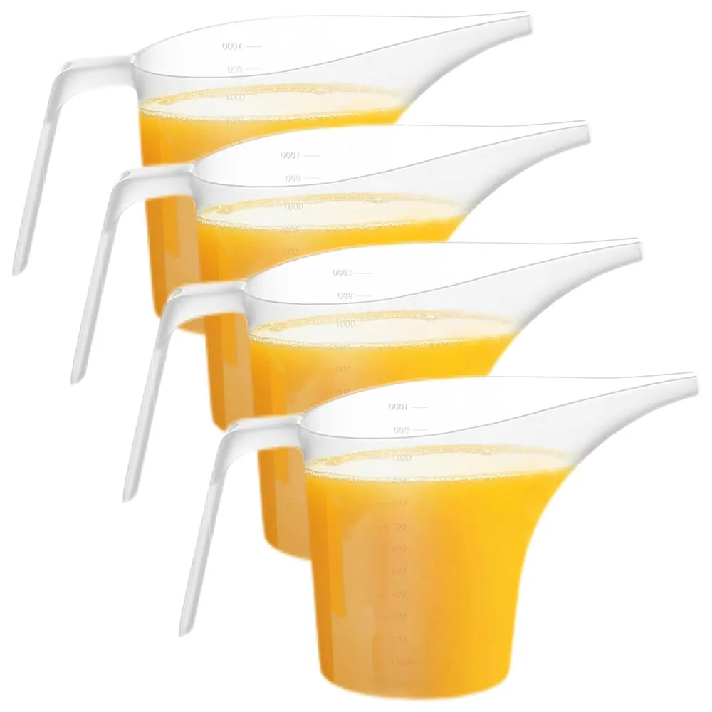 Plastic Funnel Pitcher,Measuring Cup with Long Spout,Large Capacity Easy Pour Cup,Perfect for Bakeware Mold,Oils,Watering Plants