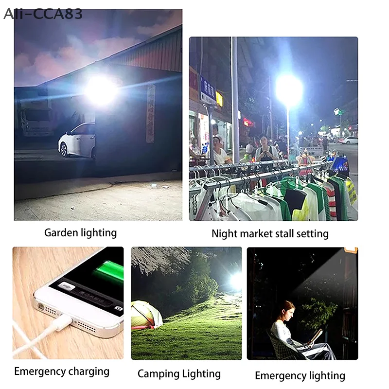 

1Pc Rechargeable Home Emergency Lighting Maintenance Light 15 Beads LED Working Light Spotlight Hand Lantern 21V Li-ion Battery