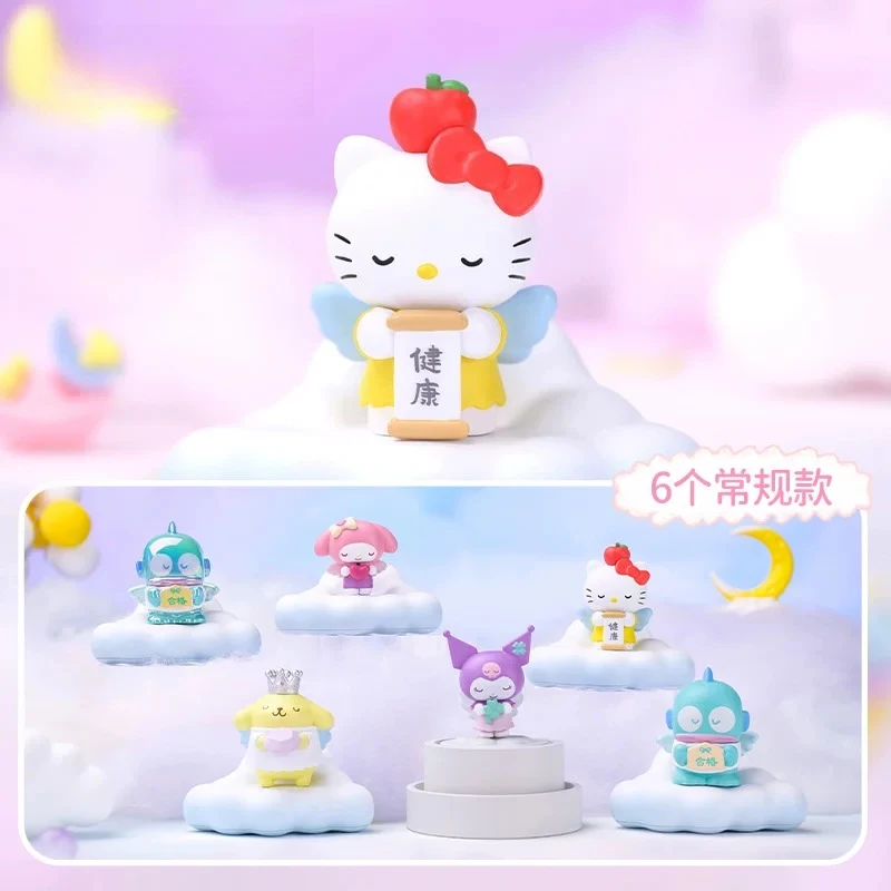 

Sanrio Family Pray Angel Blind Box hello kitty Pompompurin Kuromi Melody Cute Shape Gift Table Decoration
