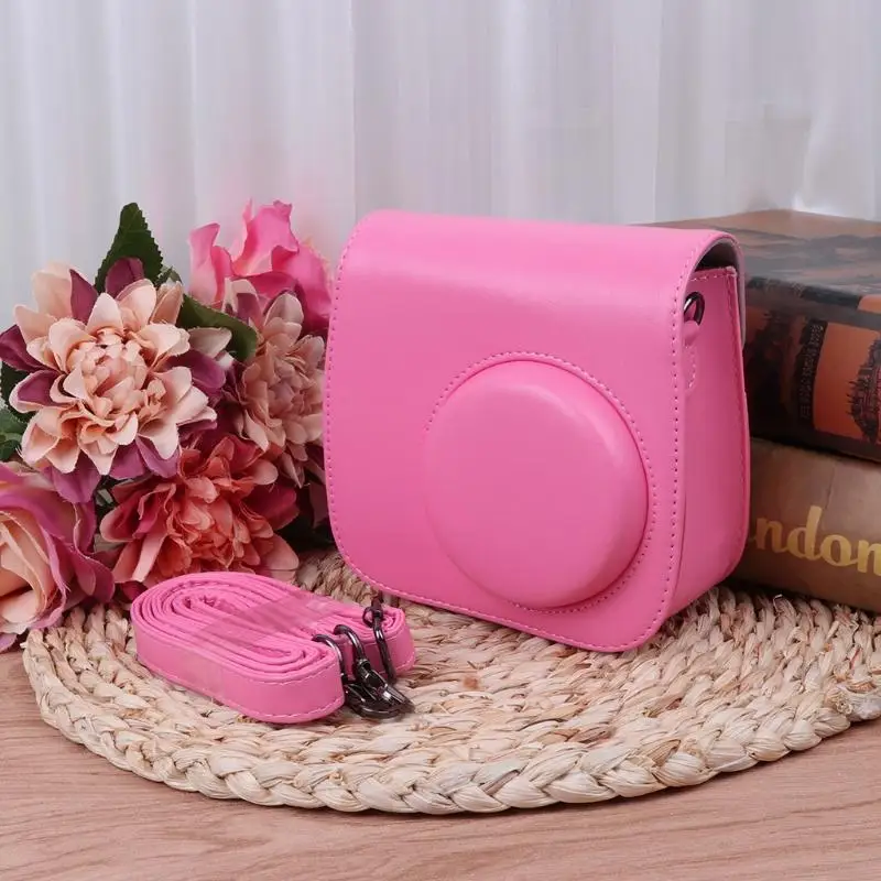 Y88B Mini 8/9 กระเป๋ากล้องหนัง Faux สายคล้องไหล่สำหรับกระเป๋า