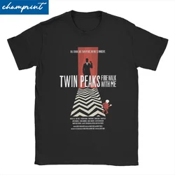 Poster David Lynch T-Shirts Men Women's Crewneck Pure Cotton T Shirts Twin Peaks TV Show Short Sleeve Tee Shirt Adult Clothing