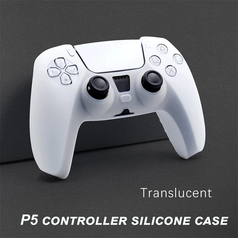 PS5 Solid Color Controller Cover Soft Silicone Case Anti-Slip Gamepad Skin For Playstation 5 Controller Joypad Accessories Case