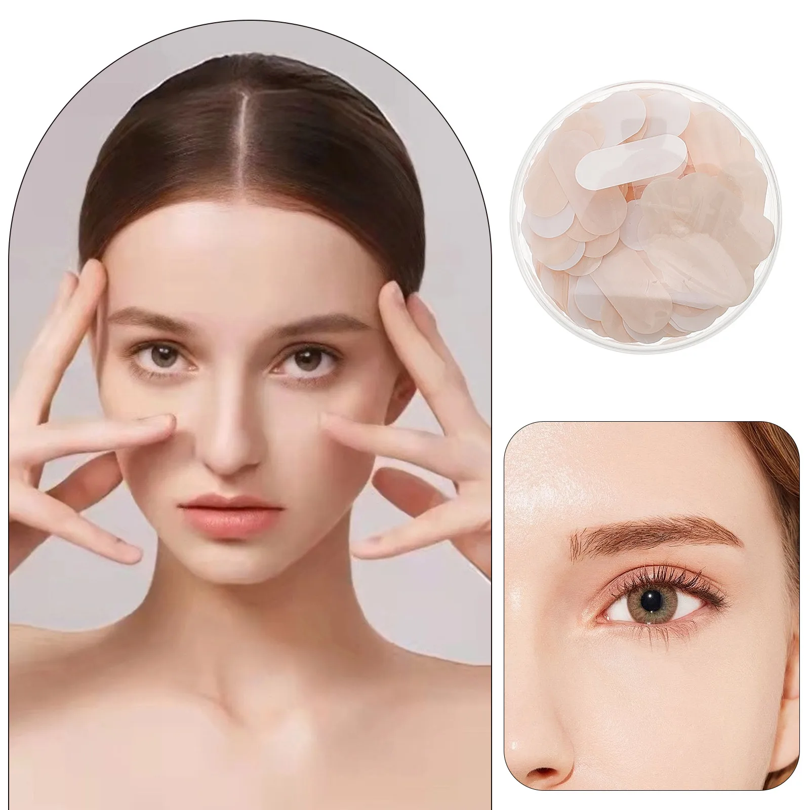 2 Boxen doppeltes Augenlidband, unsichtbares klebriges Augendeckelband, bequeme, selbstklebende Deckel-Lifting-Behandlung für Augenlid mit Kapuze