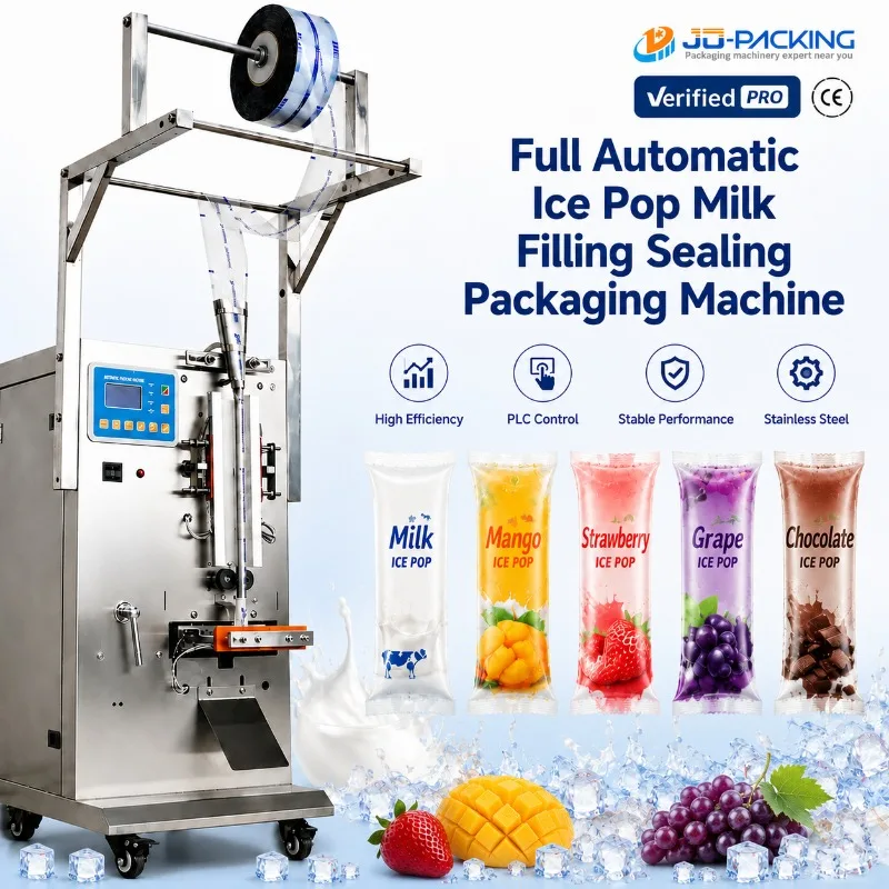 Small automatic commercial juice tube popsicle cream popsicle filling sealed packaging machine price