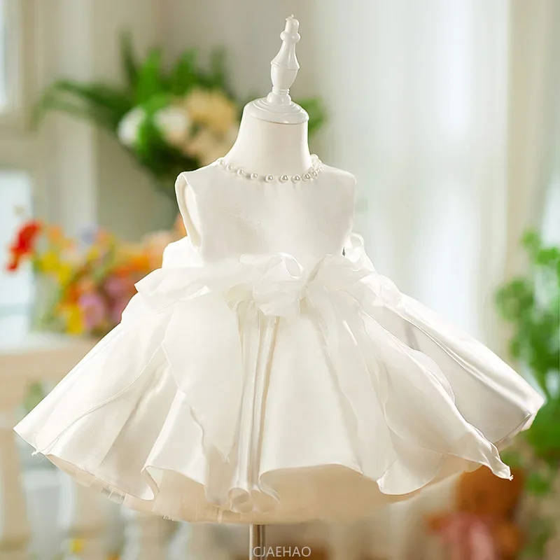 

Teen Girl Clothes White Kids Birthday Dresses Princess Tutu Gown Children Costume VestidoFirst Year Party Outfit Formal Wear