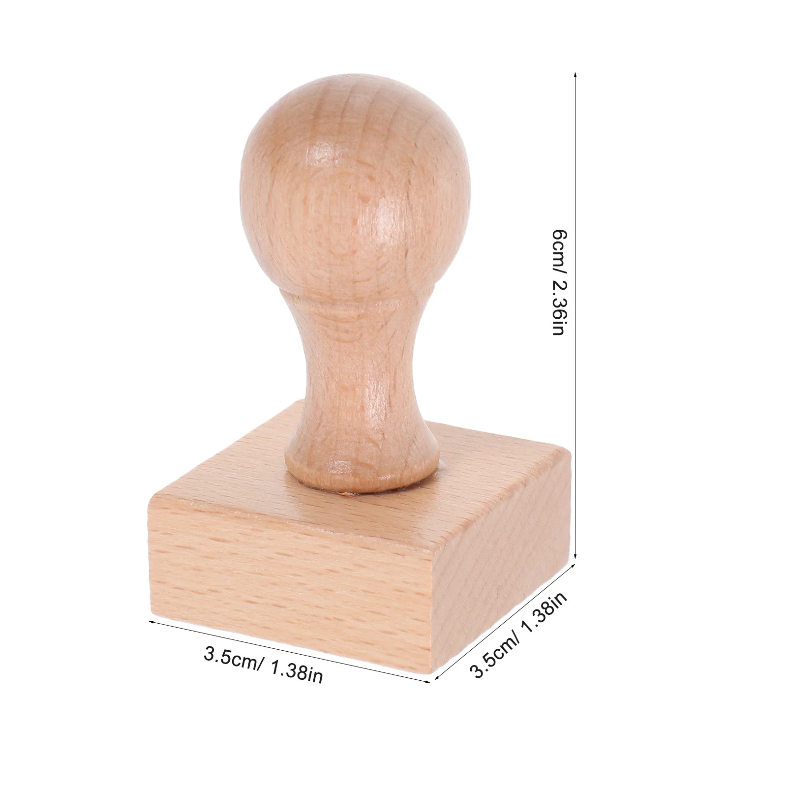 2Pcs DIY Stamp Project Wooden Knob Handles Blank Hardwood Mounts Crafting Business Wooden Crafting Tools DIY Scrapbooking Stamp