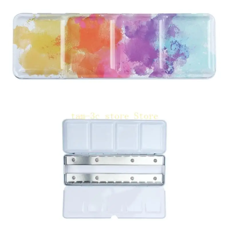 Paleta acuarela vacía, paleta latas acuarela, caja almacenamiento pintura acuarela D0UA