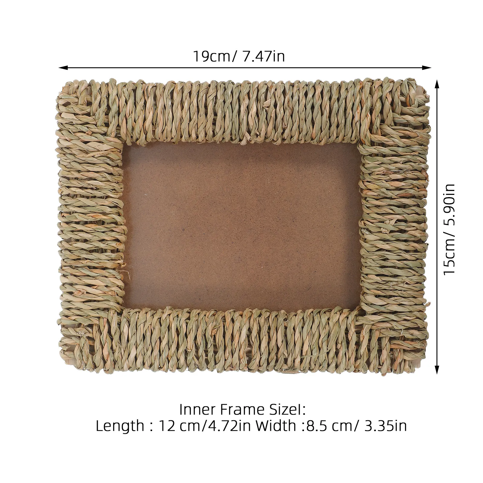 Boho Woven Photo Frame for Rustic Decor