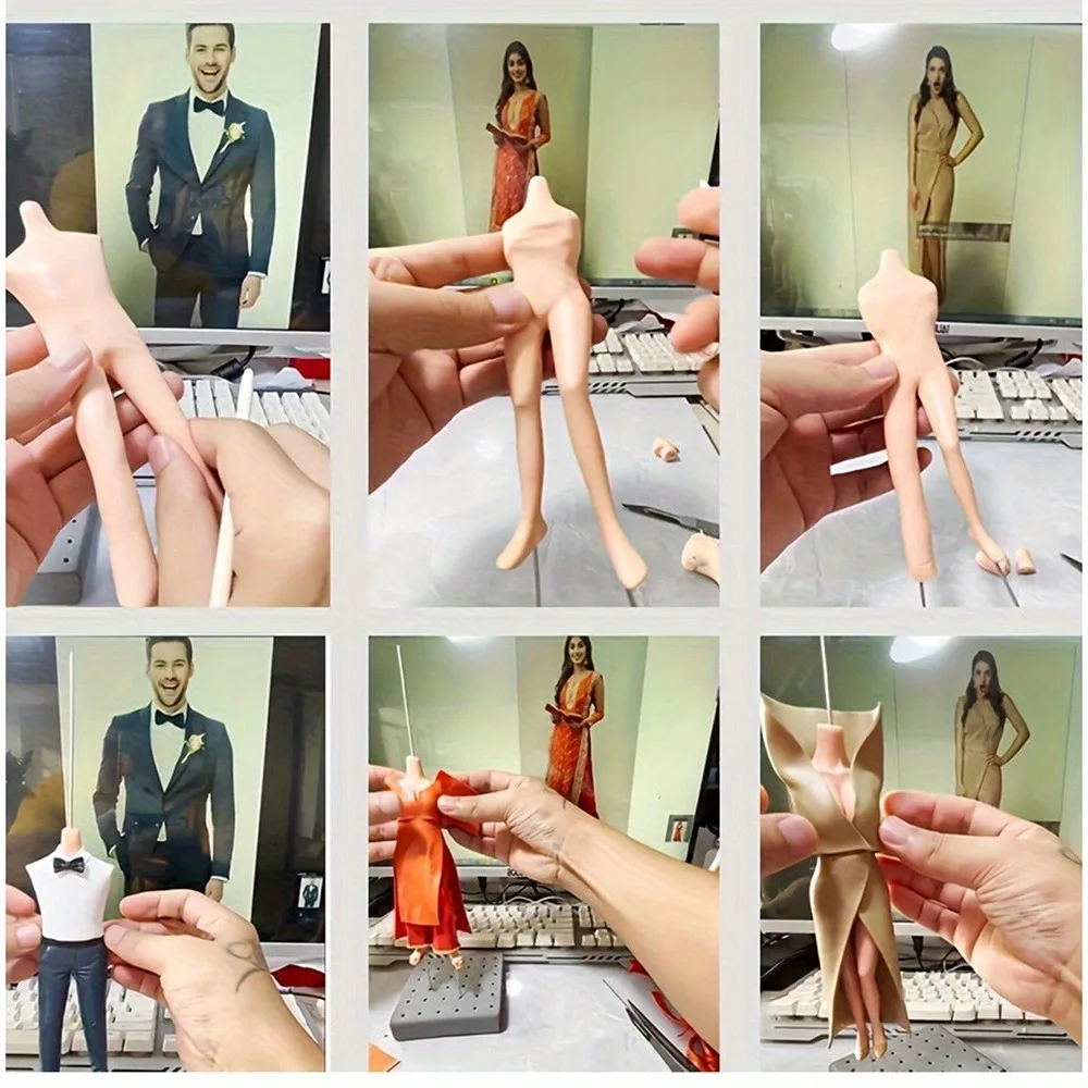 Figurine en argile peinte à la main personnalisée, Sculpture, cadeaux pour anniversaire, noël, souvenir, décoration de bureau pour la maison