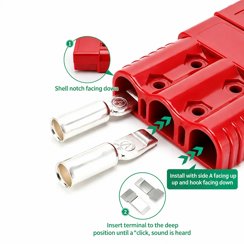 SH-3 50A 3-poliger Batteriestecker 3-Pin 50 Ampere Hochstrom-Batterieladestecker Schnellanschluss-Stecker – Detail 5