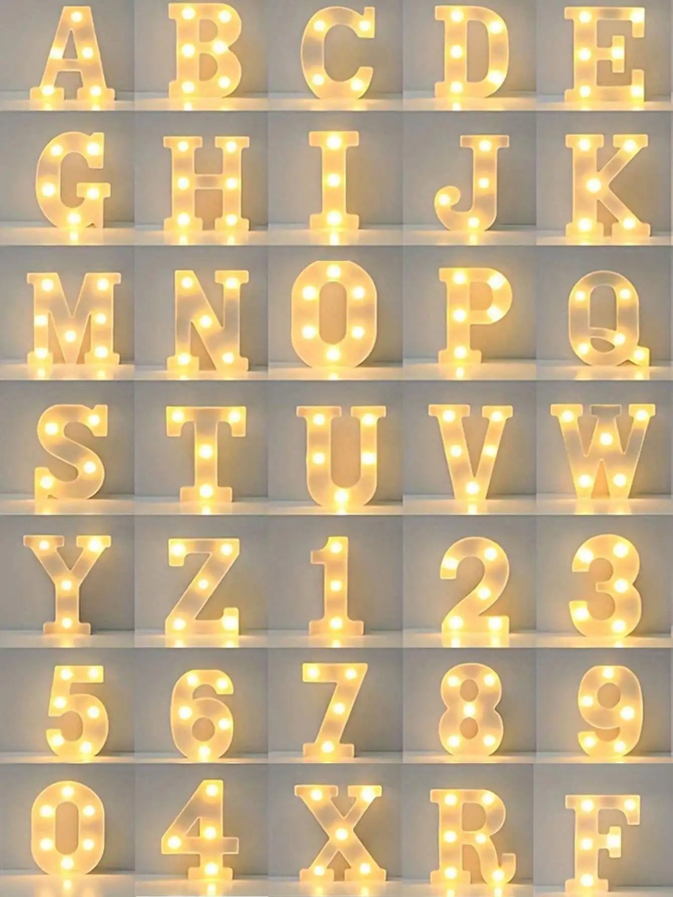 

1pc 21.8cm/8.58in English Letter & Number Led Light,Diy Decoration Night Light For Festival, Surprise, Party, Wedding, Birthday,