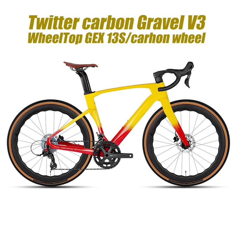

Twitter Electronic Gravel V3 Carbon Gravel Bike 700*40C Wireless WheelTop GEX-13S Дорожный дисковый велосипед с карбоновыми колесами на продажу