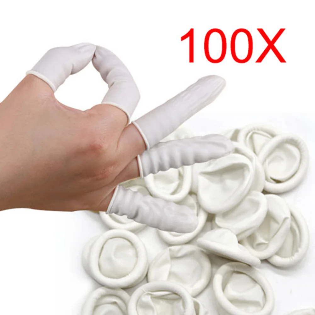 100pcs Finger Cots Nail Anti-static Finger Cots Disposable  Protects Fingers From Contamination