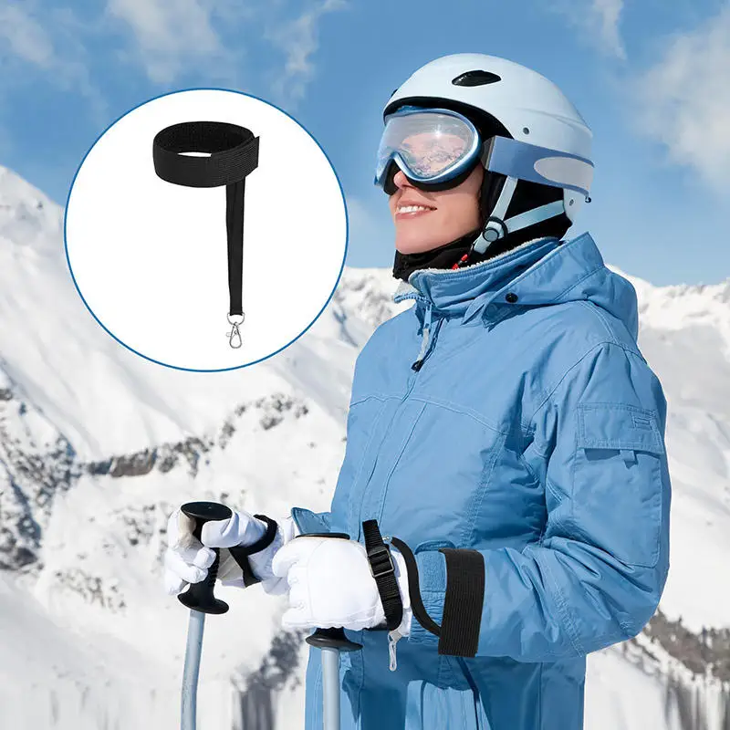 

4Pcs Ski Glove Safety Wristbands, Durable Adjustable Glove Lanyards With Keychain, Unisex Outdoor Glove Accessories For Snowboar