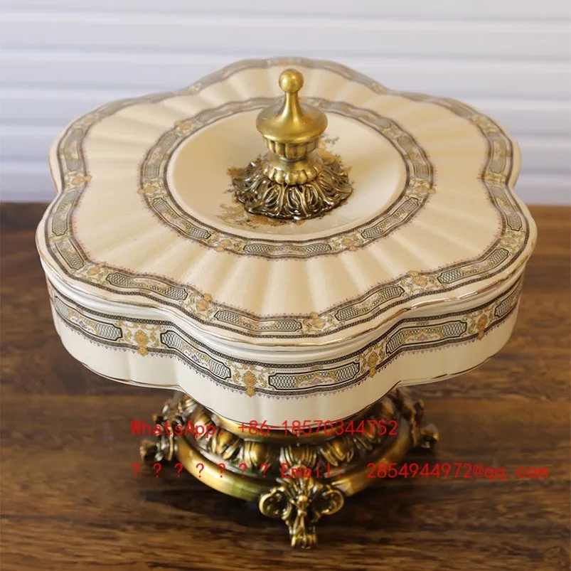 

European American Decorative Candy Plate Creative Snack High Alloy Separator Plate