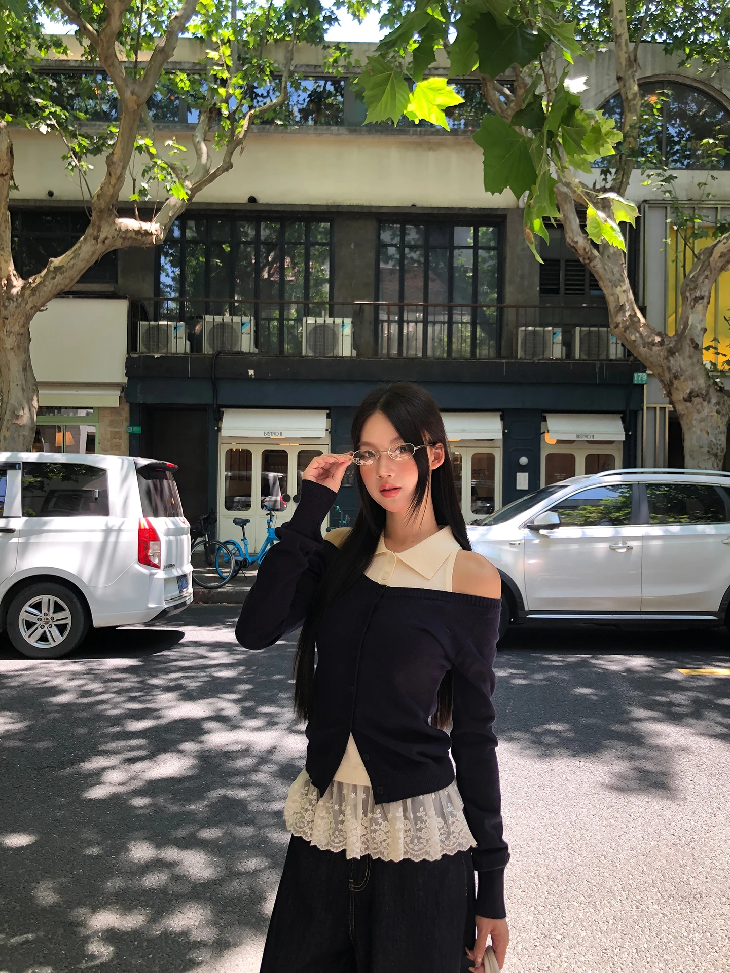 

Red Celebri Knitted Open Cardigan Women's Korean Sle Early Autumn One-oulder Slim Fit Versatile Sweater Jaet