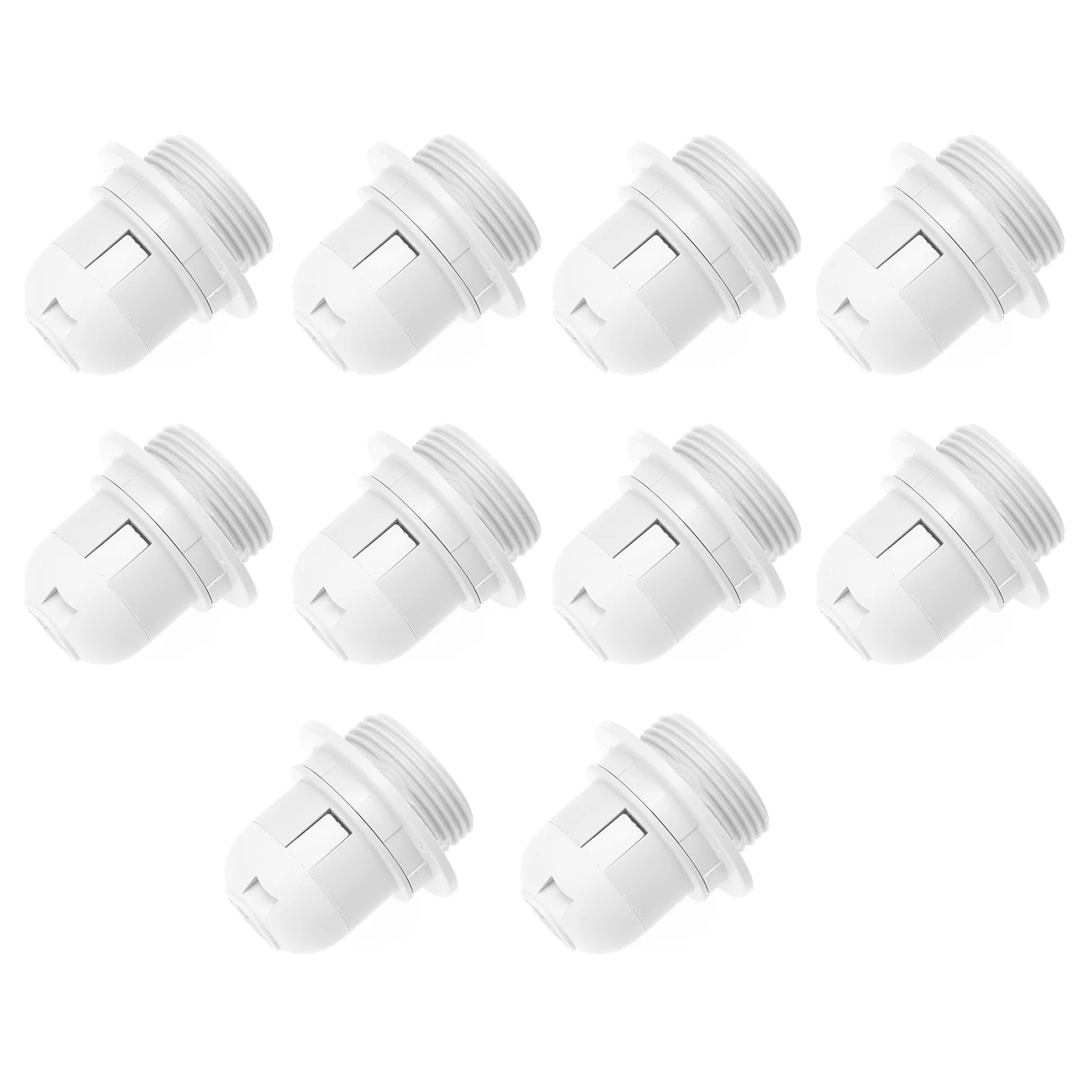 

10pcs E27 Lamp Holder Plastic Light Socket 250V Pendant Lamp Base For Home Office Patio Diy Lighting Bulb Accessories