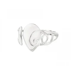 925 Sterling Silver Claw Prong Ring Blank Ring Base Finding for  9X13.5mm Drop Gemstone Setting DIY Jewelry Gift for Women(