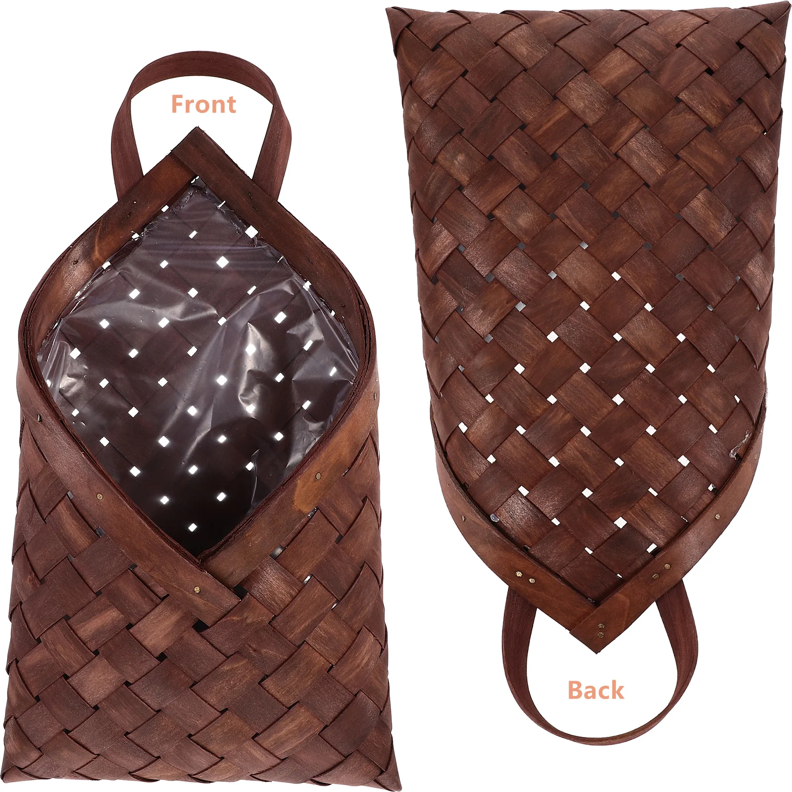 

Rustic Style Woven Storage Wall Flower Holder Hanging Organizer Basket For Kitchen Home Decor Wood Hanging Basket Large