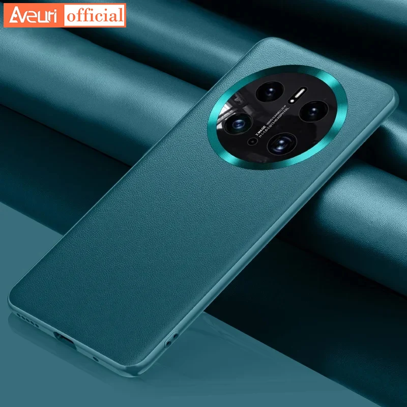 Phone Case For Huawei Mate 50 Pro Mate50 Luxury PU Leather Case For Huawei Mate 50 Pro Back Matte Silicone Protection Cover