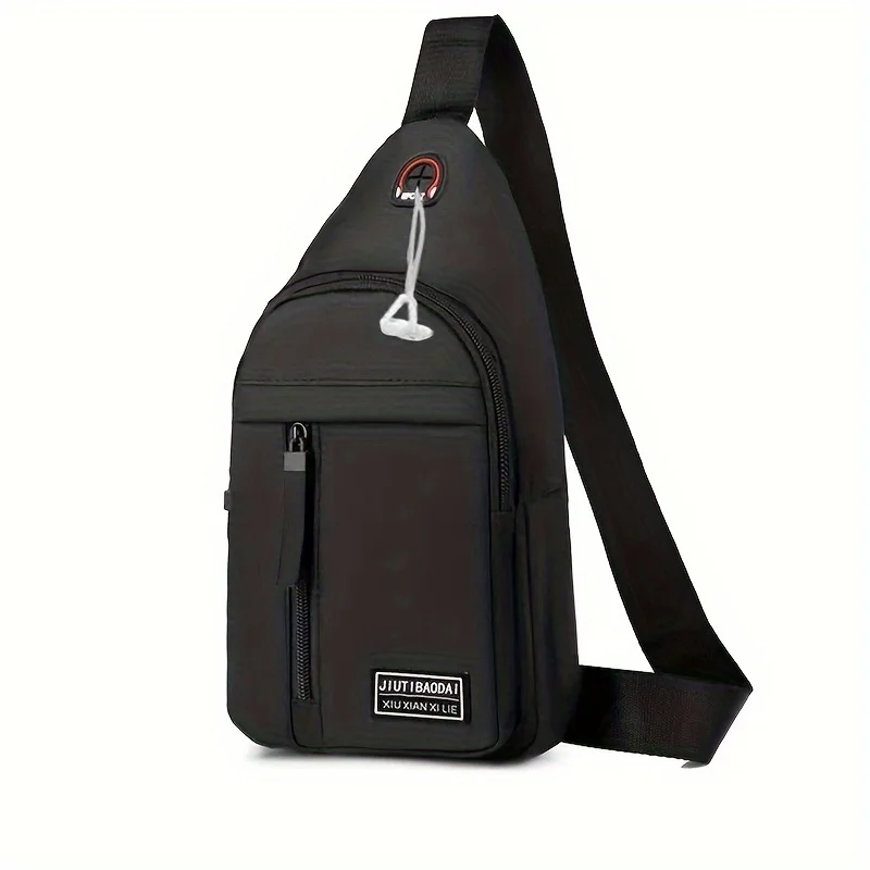 

New Trend Chest Bag Men'S Crossbody Bag Canvas Shoulder Bag Chest Bag Casual Small Bag Backpack Men'S Bag [Pull Head Direction Random]