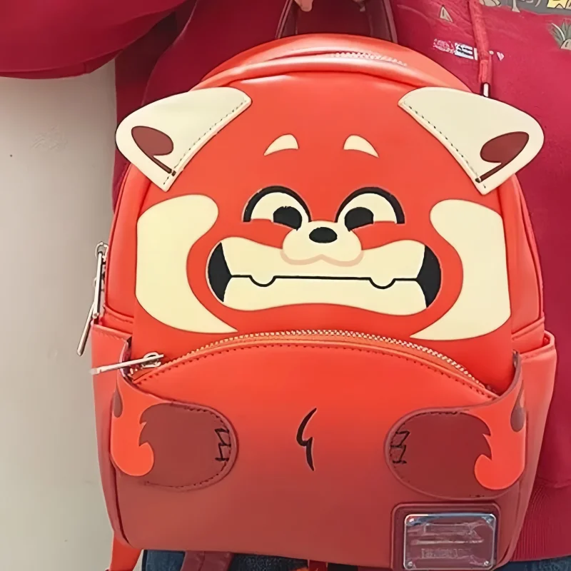 Mochila de Disney Loungefly Lesser Panda Meimei, bolso de hombro de doble correa, regalo de Navidad para niña