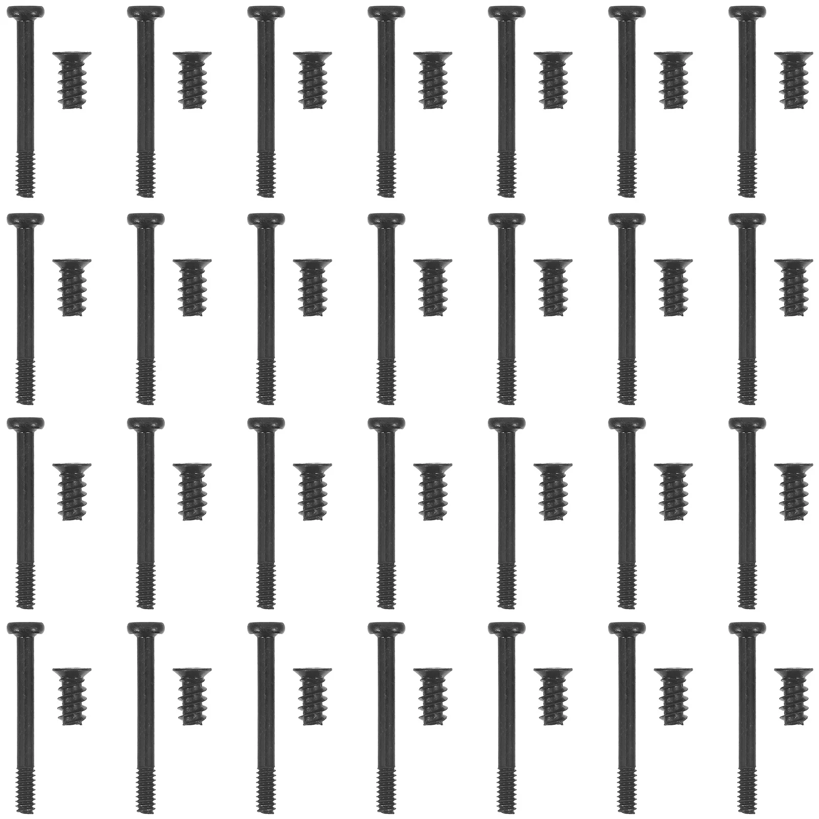 

60pcs Flat Head Self-Tapping Screw Set For Chassis Long Short Screws 30+30 Black Notebook Cooling System Accessories Screws Set