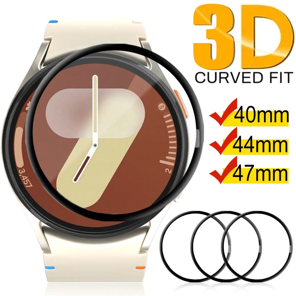 

3 шт. 3D изогнутые пленки для часов для Samsung Galaxy Watch 7 40 мм/44 мм/47 мм гибкие защитные пленки против царапин для Samsung Watch7