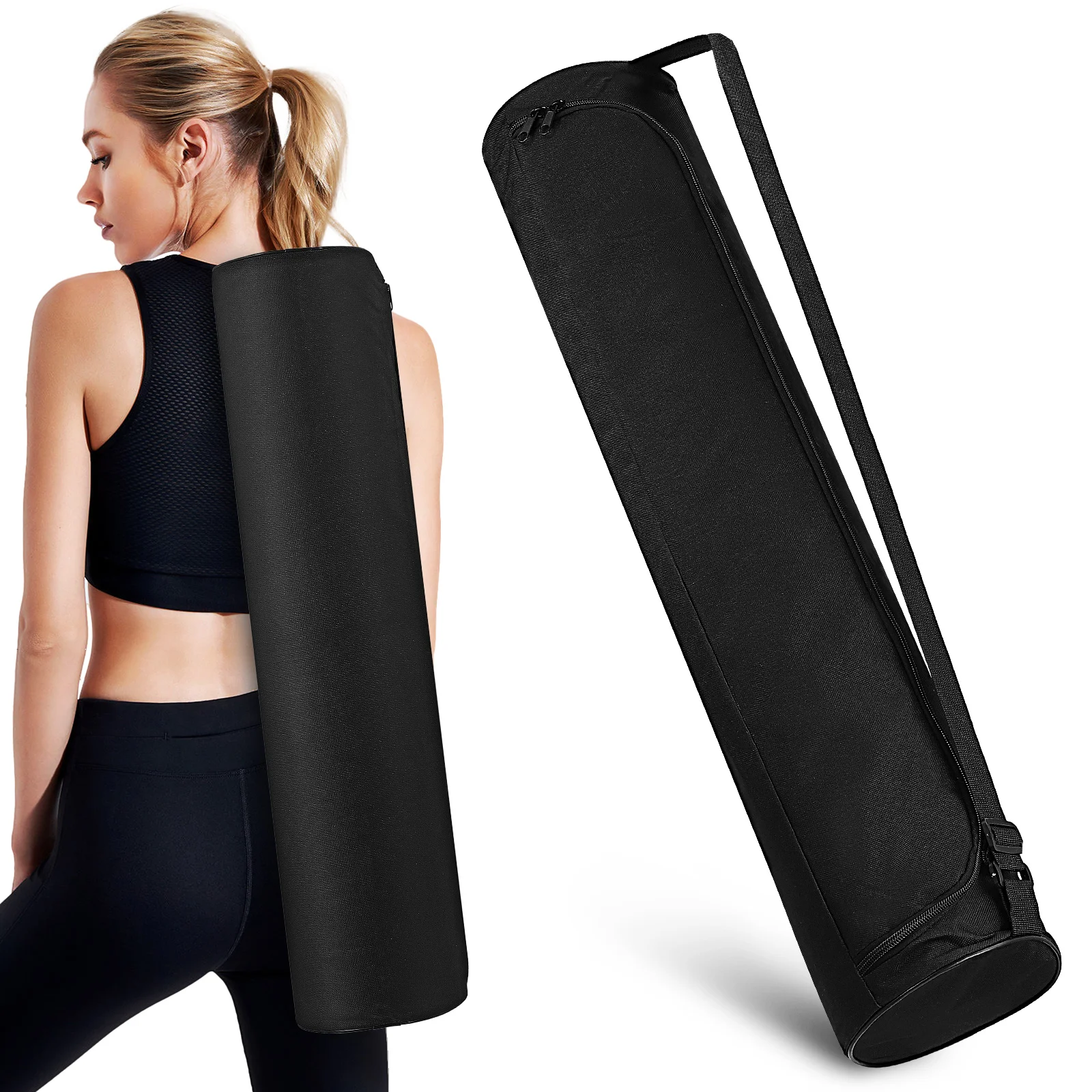 

Yoga Stylish Solid Color Large Size Lightweight Moisture Resistant Oxford Fabric Pilates Bag for Women