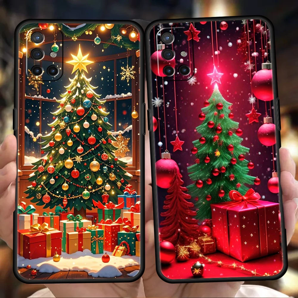 Phone Case For Oneplus 13R 12R 10T 11 R10 Nord N200 N30 N10 10 9 9R 9RT CE 2 3 Pro Lite Soft TPU Cover Christmas Christmas Tree