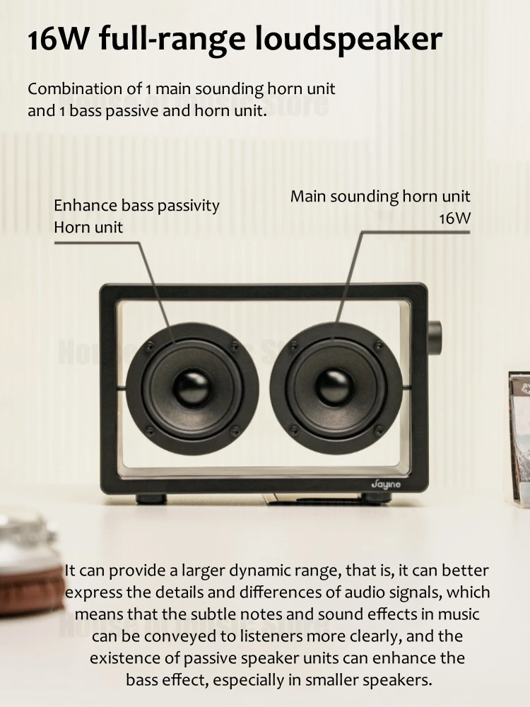 Transparent Wireless Bluetooth Speakers Minimalist Transparent Subwoofer Retro Desktop Computer Mega Bass Wireless HI-FI Audio