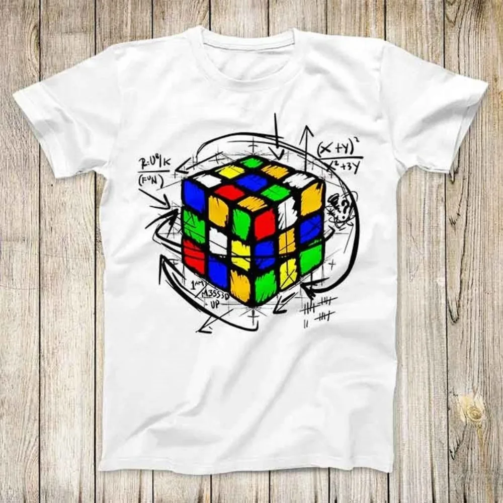 Rubiks Cube Master Gamer rompecabezas solución dibujo técnico camiseta superior mejor regalo lindo hombres mujeres camiseta Unisex