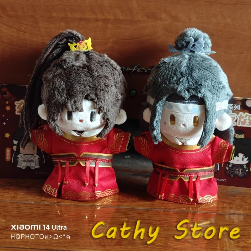 10 سنتيمتر ملابس دمى مو داو زو شي الطرفية أنيمي وي Wuxian Lan Wangji الشكل دمية ركوب الرماية دعوى الديكور الملابس Gif