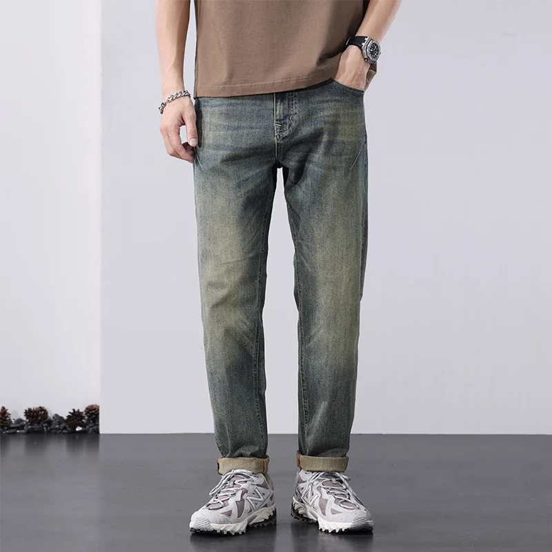 

Spring and Autumn New Harem American High Street Elastic Denim Pants Size 28-40 Cargo Pants Men Clothing Jeans Streetwear