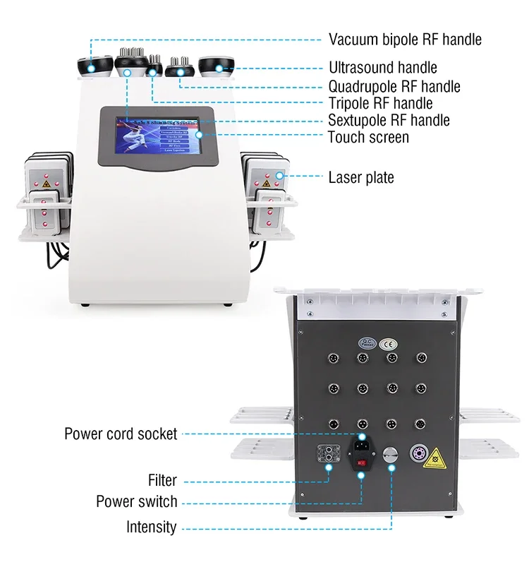 6 in 1 40k RF vacuum cavitation machines 2022 best laser kim 8 system slimming machine