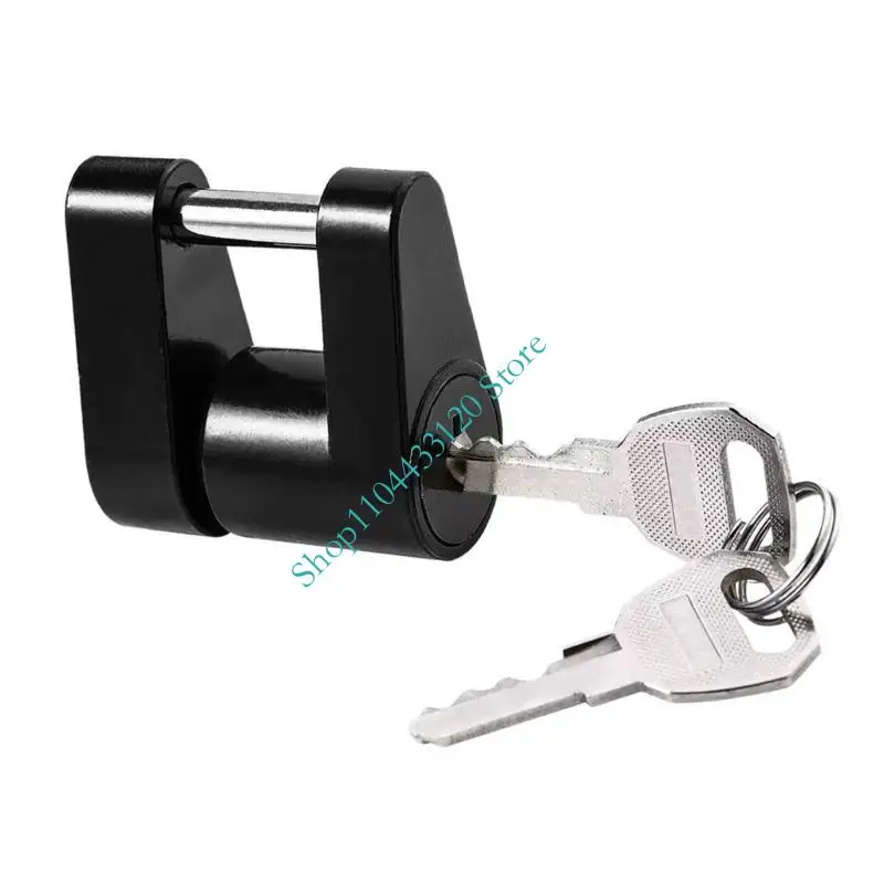 0XXD Dense 1/4 Trailer Safety Lock Reinforced Metal Mixture Structure Smooth Black Against Oxidation Face