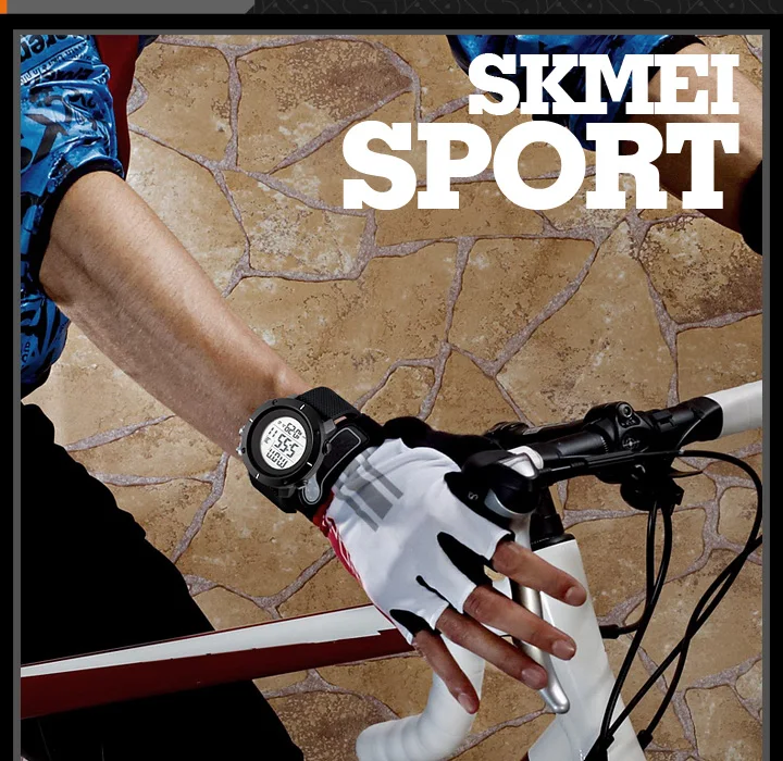 SKMEI Fashion Outdoor Sports Watch Multifunction Dual Time Dsplay EL Luminous Date Waterproof Men's Relojes electrónicos 1212