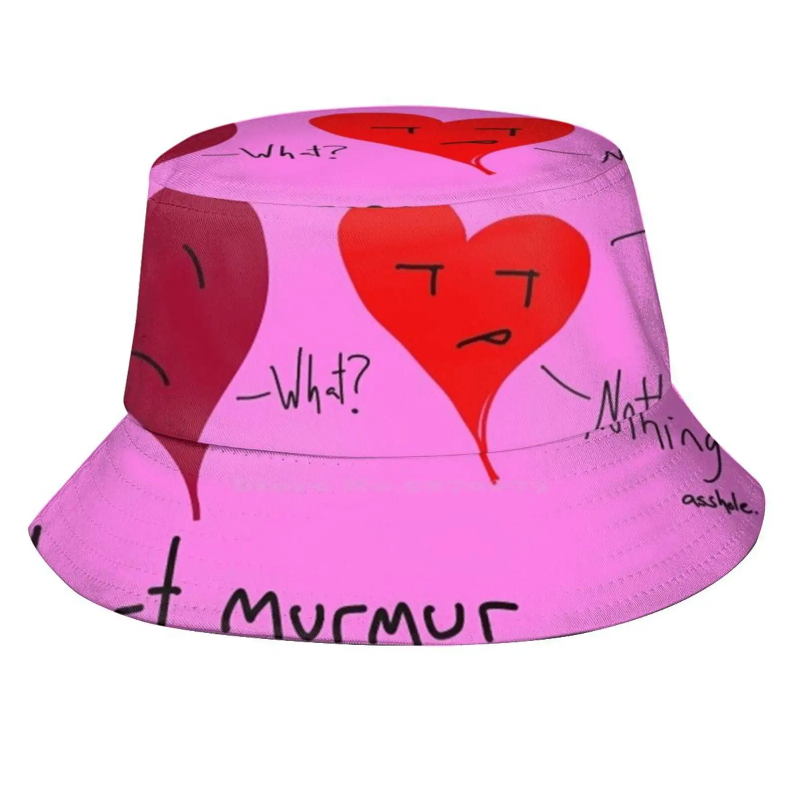 Heart Murmur Sun Cap Fisherman Hat Bucket Hats Cardiology Heart Murmur Puns Hearts Comics