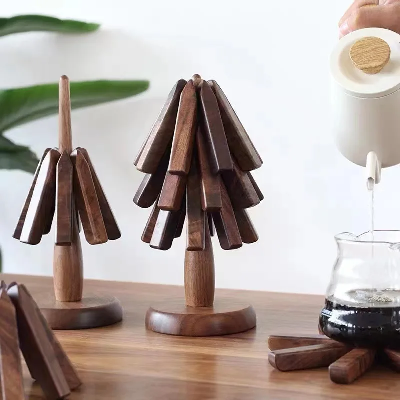 

Настольный изоляционный коврик в форме дерева, коврик для еды из массива дерева, декоративный Настольный коврик в форме дерева