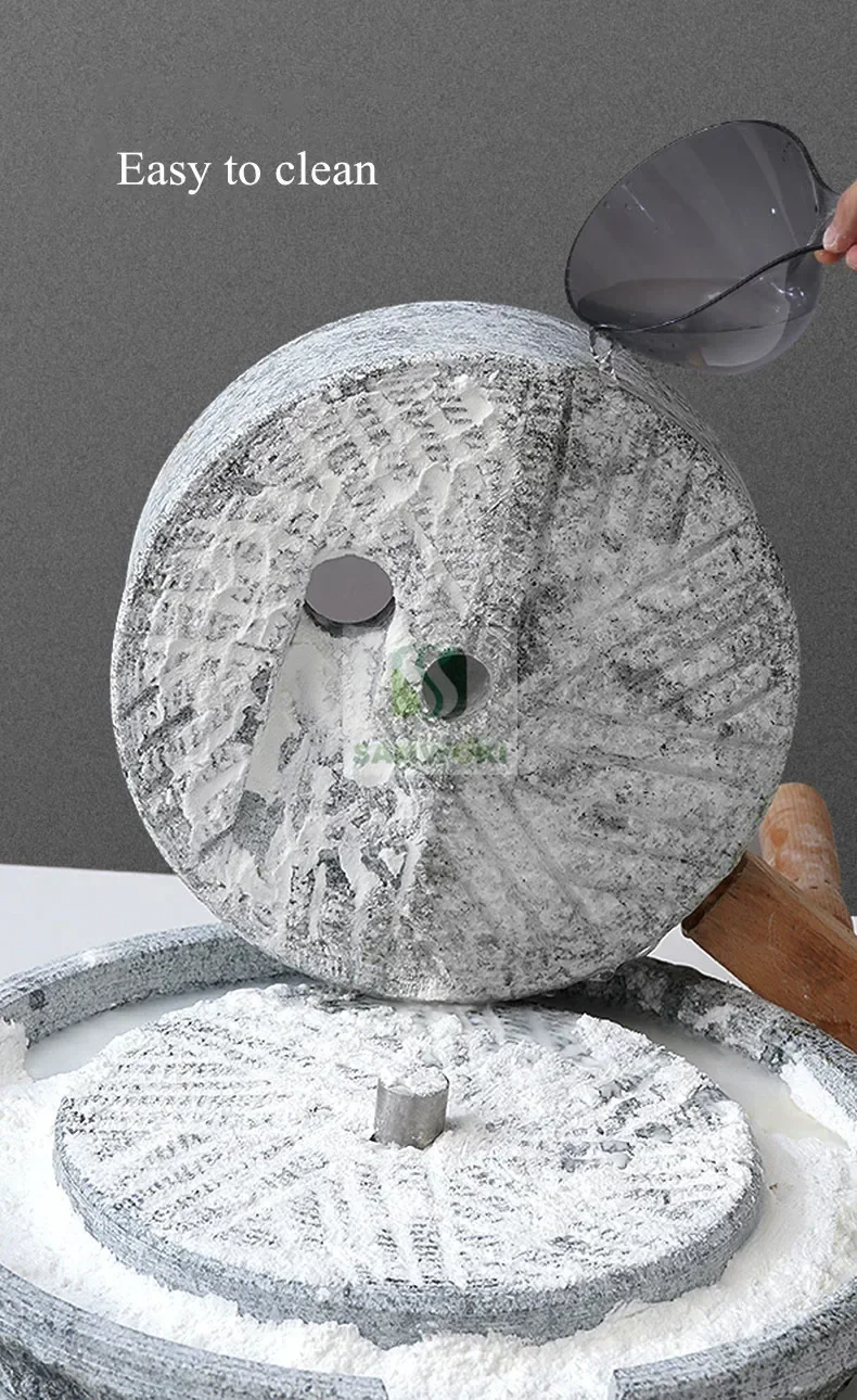 Mühle Mannul Stein Brecher Bohnen Saft Mühle Stein Reis Mühle Getreide Mahlmaschine Sojamilch Maschine Mit Holzrahmen